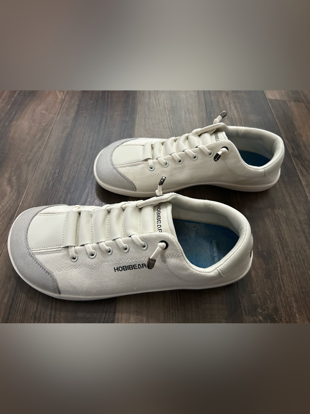 Hobibear Men's White Low-Top Casual minimalist barefoot slipons size M10 W12 - Picture 3 of 6